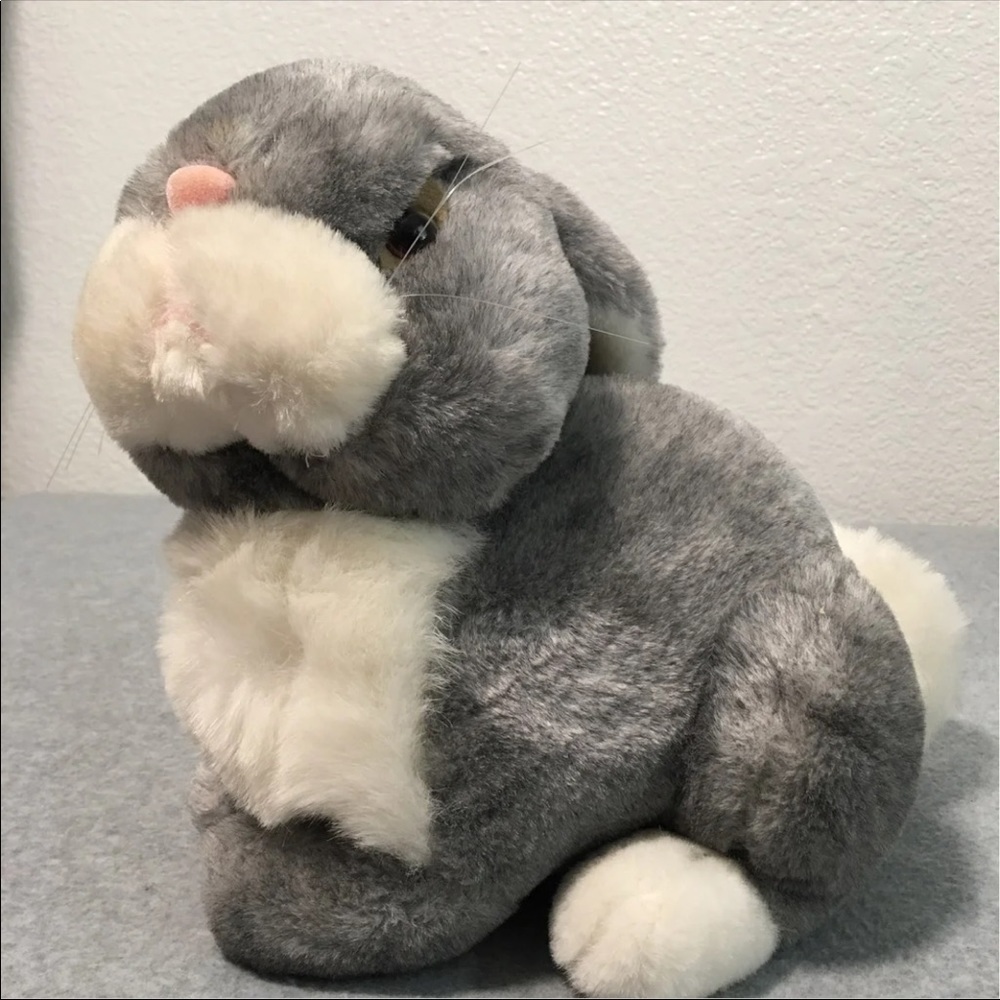 Vintage Playful Pals Easter Bunny Rabbit Plush Stuffed Animal 1985 Realistic